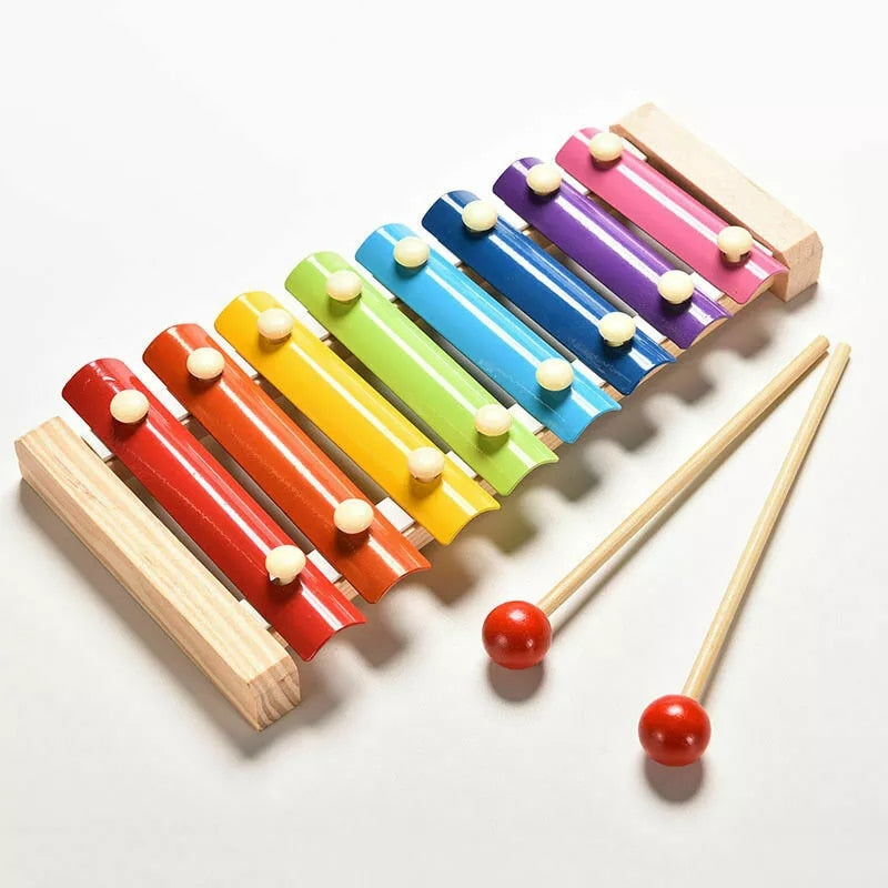 Rainbow ® - Xilofone Infantil + 2 Bastões - Brinquedo Sensorial Montessori