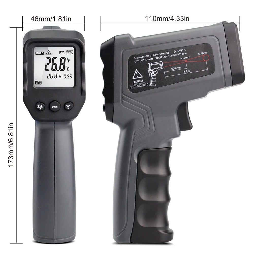 Termômetro Infravermelho Digital Pro® 50-550°C