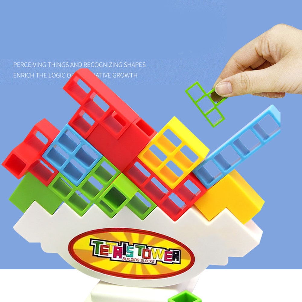 Torre Tetris Jogo Passatempo Puzzle Equilíbrio Bloquinhos