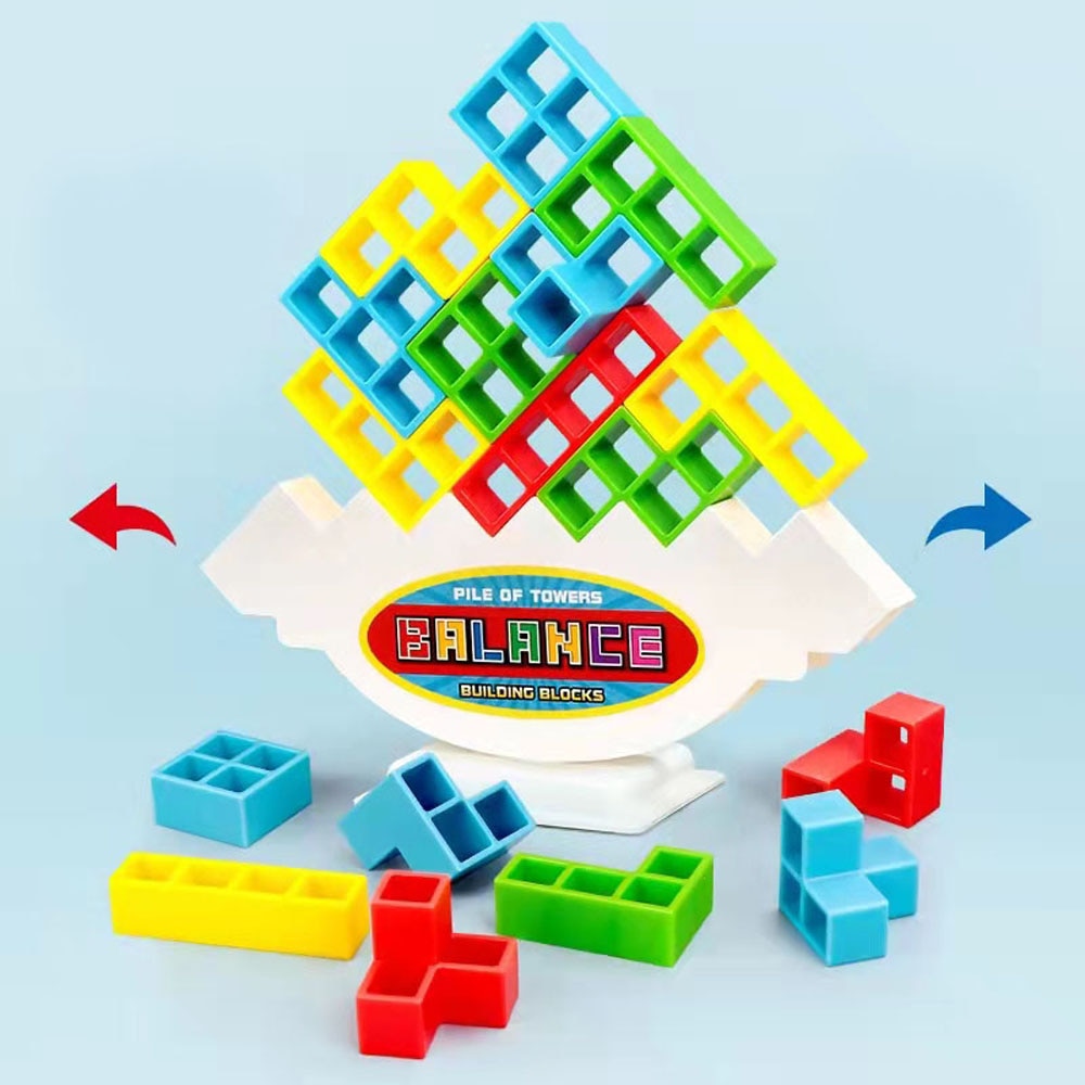 Torre Tetris Jogo Passatempo Puzzle Equilíbrio Bloquinhos