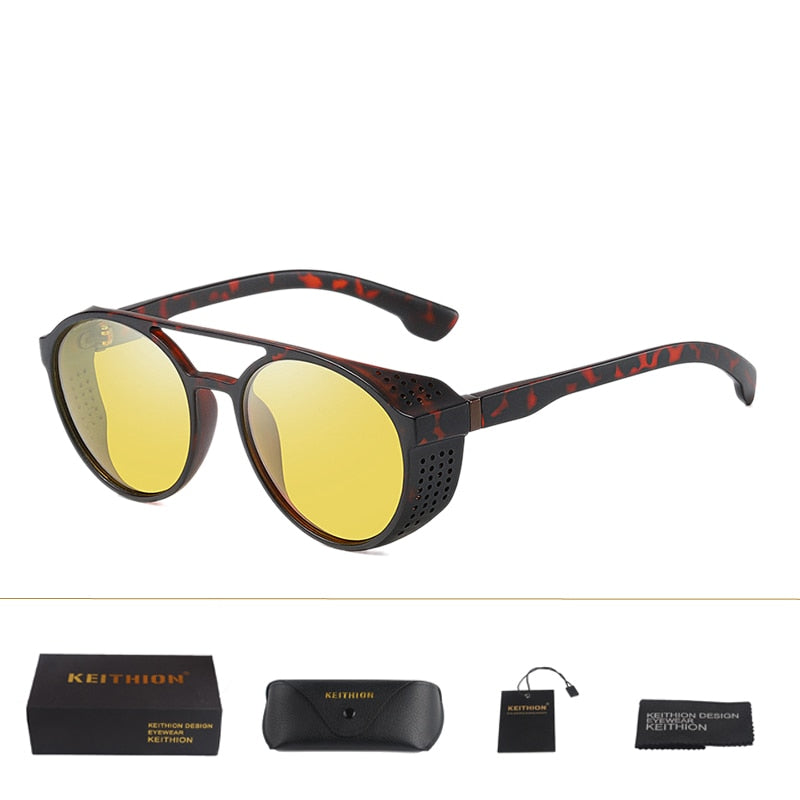 Óculos de Sol Steampunk Retro Colors Proteção UV