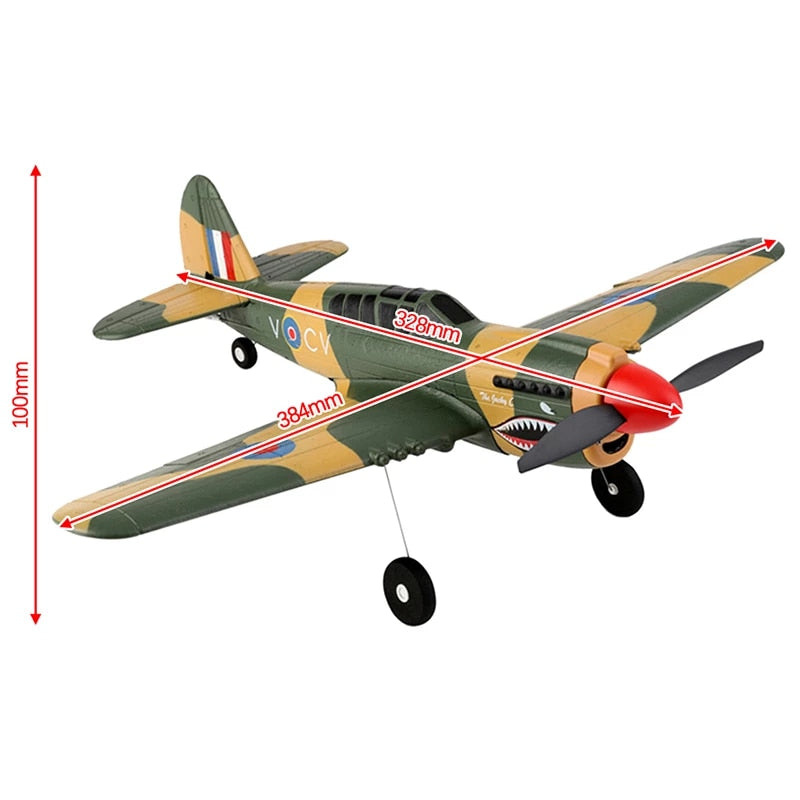 Aeromodelo de Controle Remoto XK® P40 Warhawk 2.4Ghz 4Ch + Bateria Extra