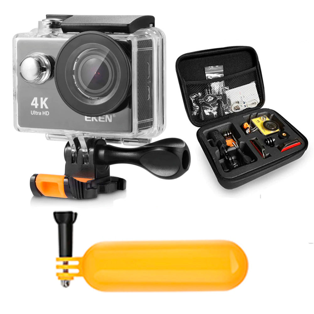 Câmera Esportiva Eken® H9R Kit Profissional c/ Acessórios, Bateria Extra, Bolsa e Cartão 32gb