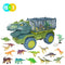 DinoCars ® Carrinho com Jaula Transporte de Dinossauro c/ 15 Dinossauros Miniatura