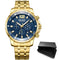 Relógio de Pulso Megir® 2068 Prata Preto Dourado