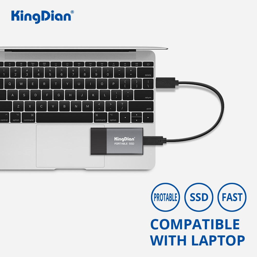 KingDian® - Mini SSD Externo 120gb-2tr Tipo-C/USB 3.0