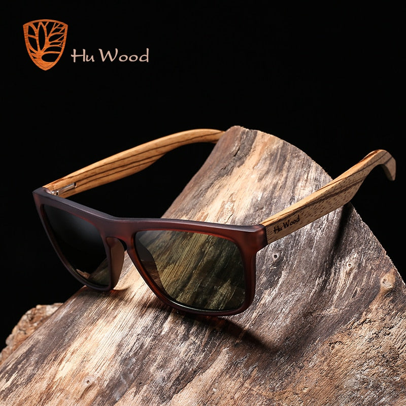 Óculos de Sol HuWood® Design em Bambu Lente Polarizada Proteção UV400