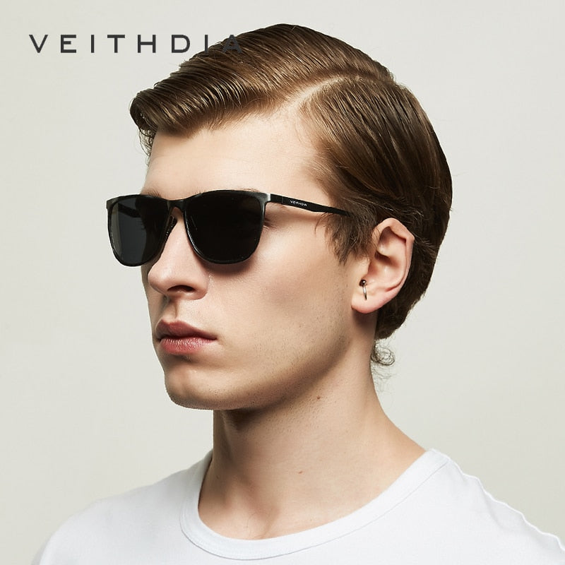 Óculos de Sol Retrô VEITHDIA® Lente Polarizada + Proteção UV400