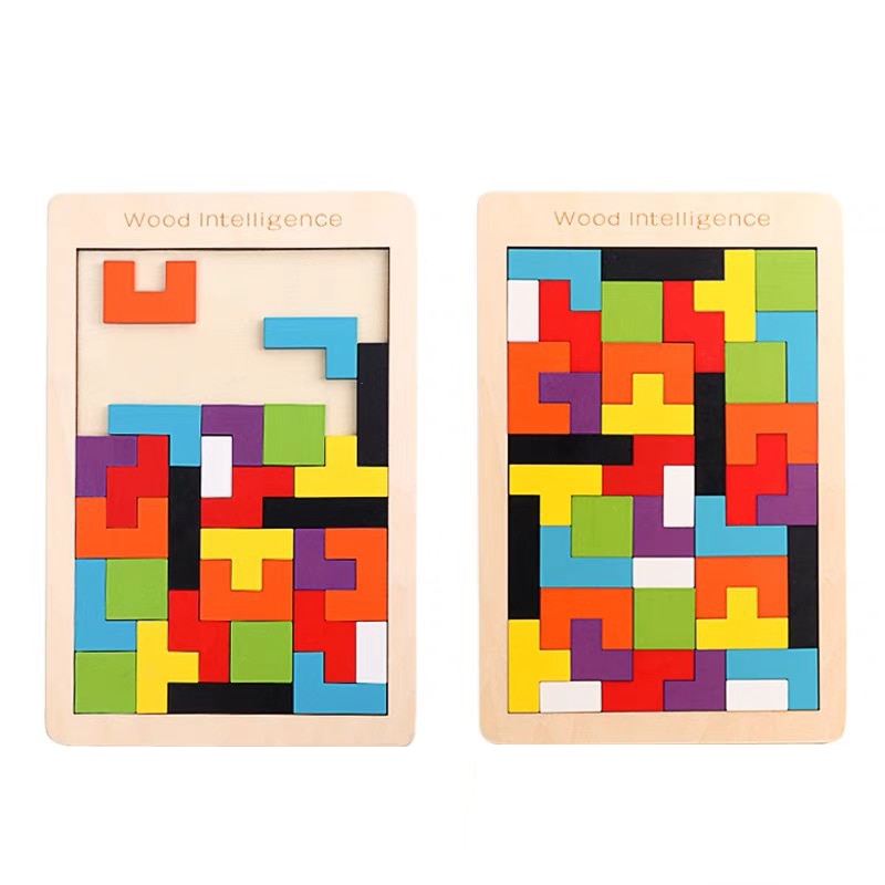 Jogo Tetris de Madeira 27 CM