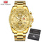 Relógio de Pulso Mini Focus® 0278 Quartz Golden Watch