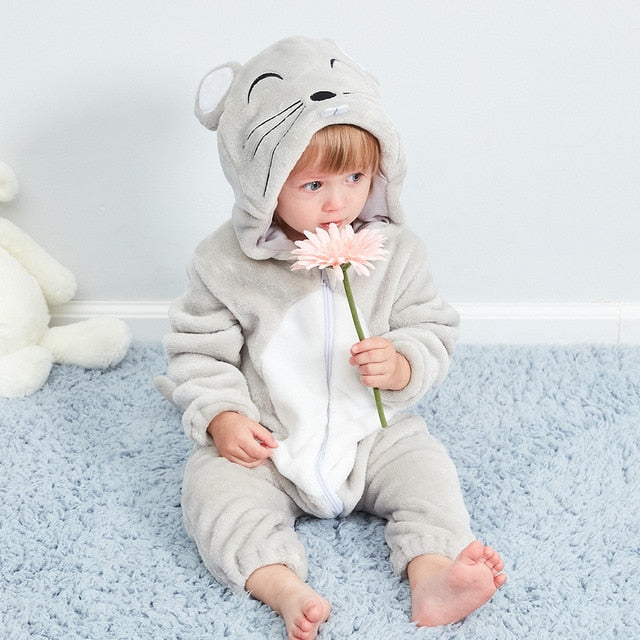 Soneca® Macacão de Bichinhos Pijama Infantil Bebês (0-2 anos)