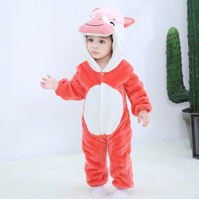 Soneca® Macacão de Bichinhos Pijama Infantil Bebês (0-2 anos)