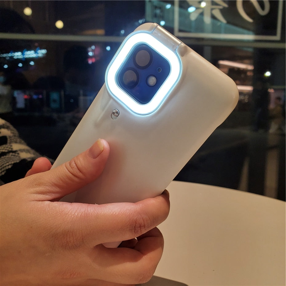 Capinha Case Digital c/ Ring Light Led Automática Iphone