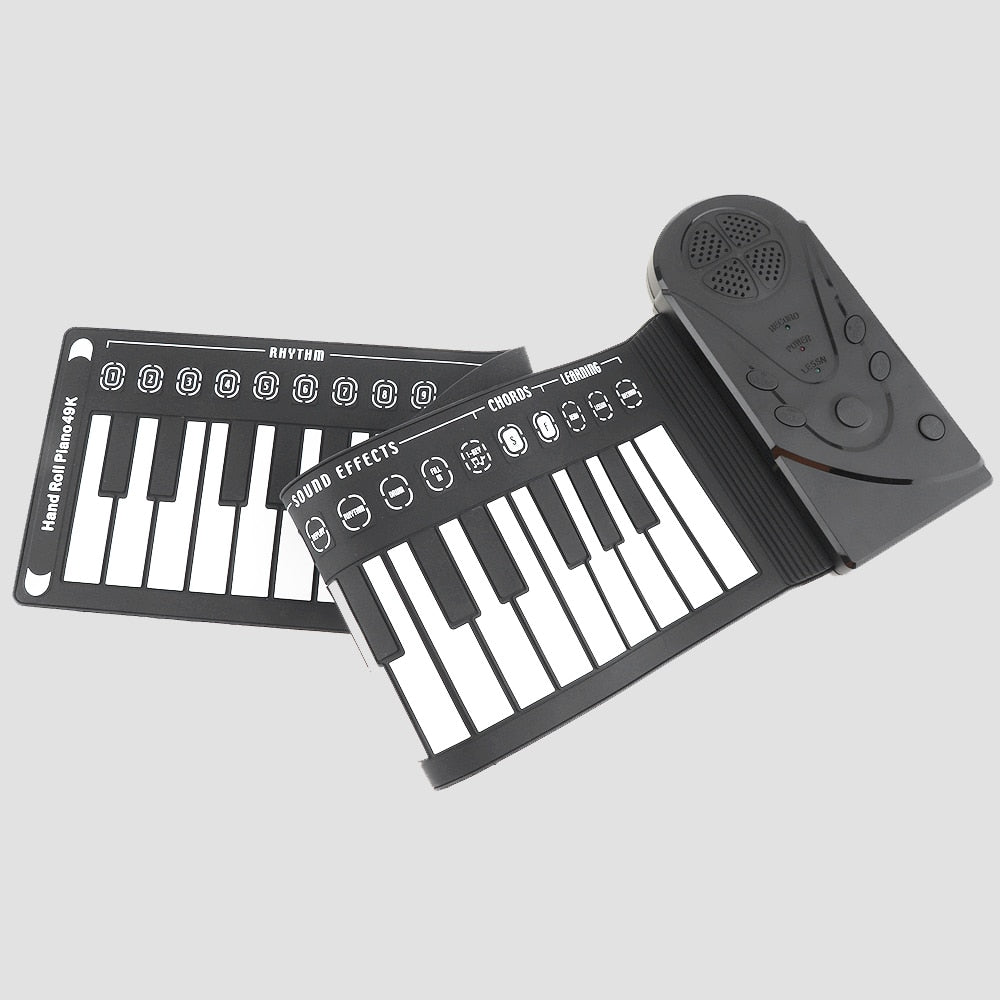 Teclado Piano Portátil Roll Up Flexível 49 Teclas