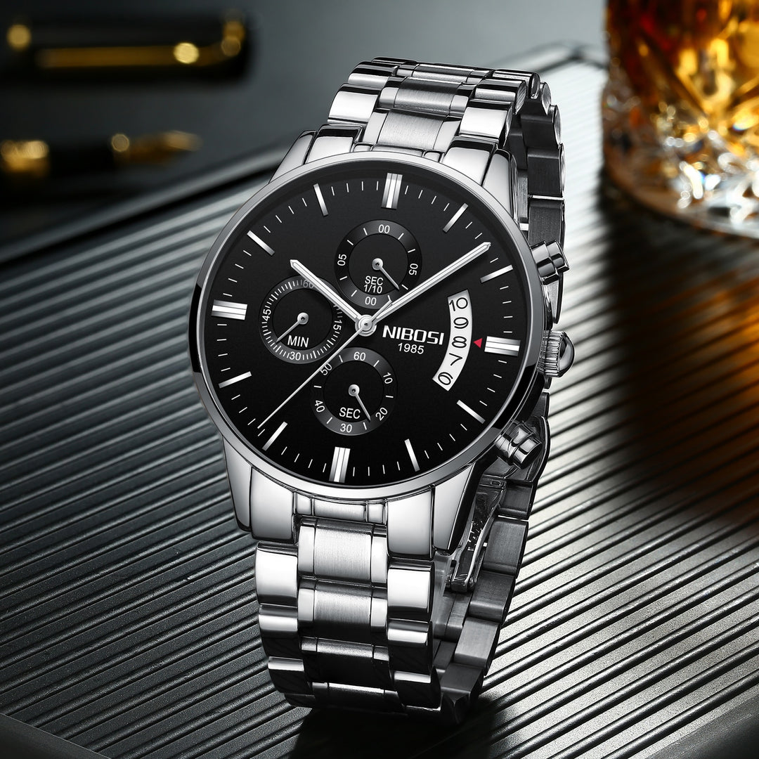 Relógio de Pulso Nibosi® 2309 Silver Watch