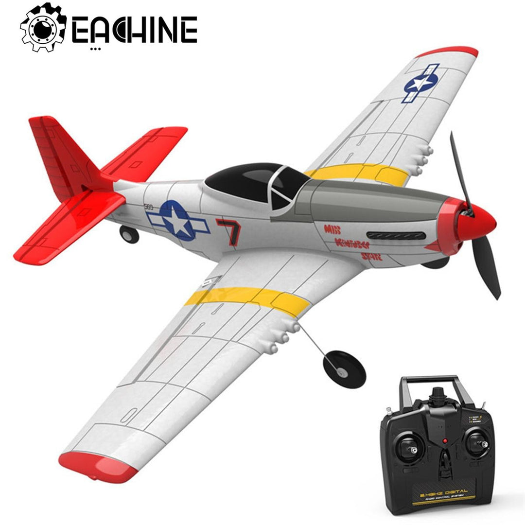 Aeromodelo de Controle Remoto Eachine® P-51 Mustang 2.4Ghz 4CH 400mm + Bateria Extra
