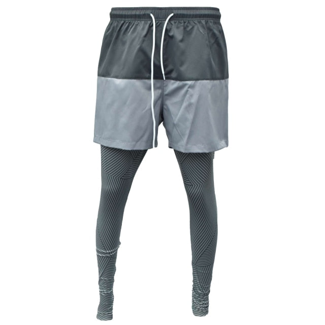 Short Masculino Legging Fitness Listrada Compressão Dry Fit 2 em 1