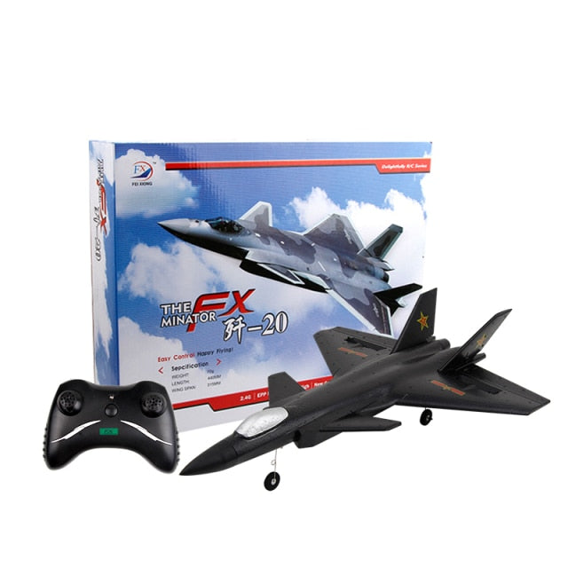 Avião de Controle Remoto FX-820® J-20 Black Eagle 2.4GHz 2Ch