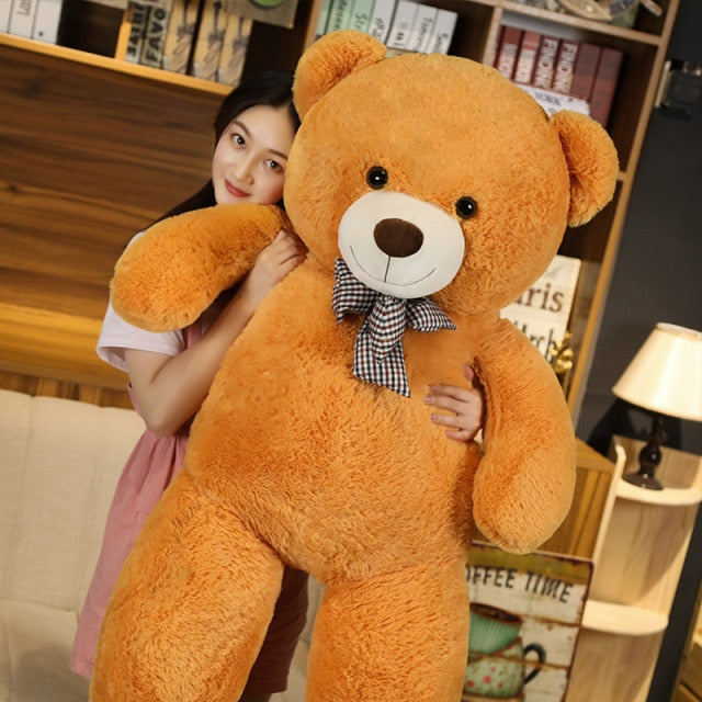 Urso de Pelúcia Teddy Gigante com Laço (100~160cm) - Sem Estofado