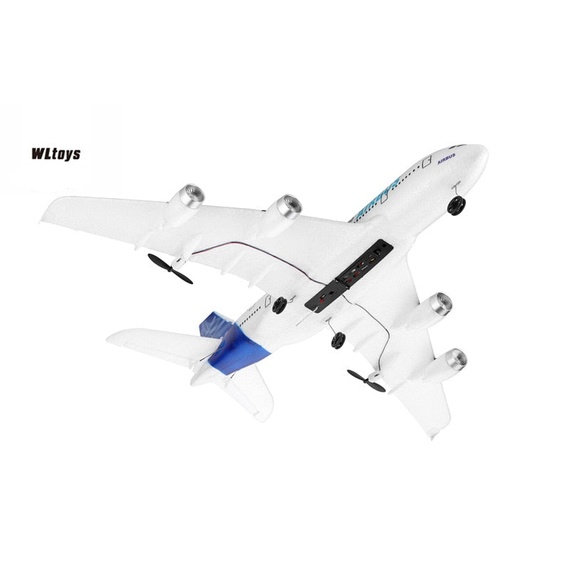 Aeromodelo de Controle Remoto XK® Airbus A380 510mm 2.4Ghz 3Ch Luz LED + Bateria Extra