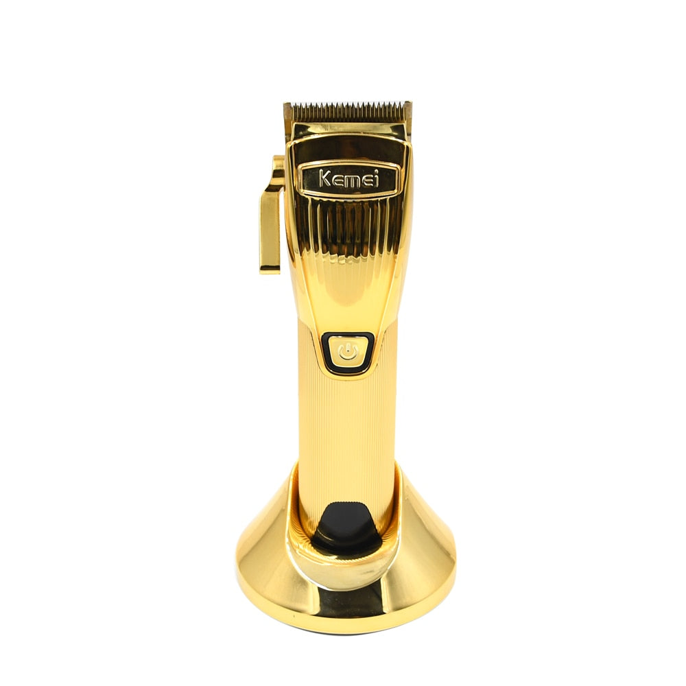Máquina de Corte de Cabelo s/ Fio Kemei® Professional Gold
