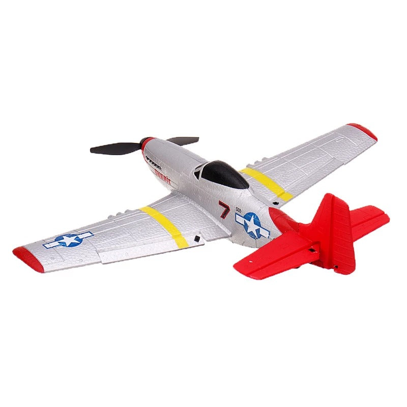 Aeromodelo de Controle Remoto Volantex® P-51 Mustang 2.4Ghz 4Ch + Bateria Extra